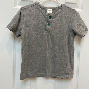 Gray Kids Henley Shirt